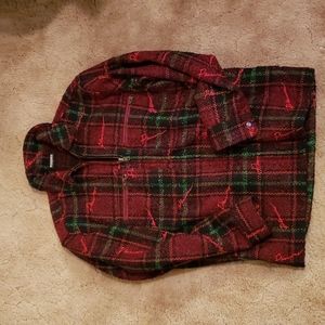 Pleasures wool zip up jacket